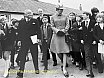Princess Anne surrounded by excited children, on her way to look around one of the new flats at Lingard House. - Visit of Princess Anne to Lingard House, 1971