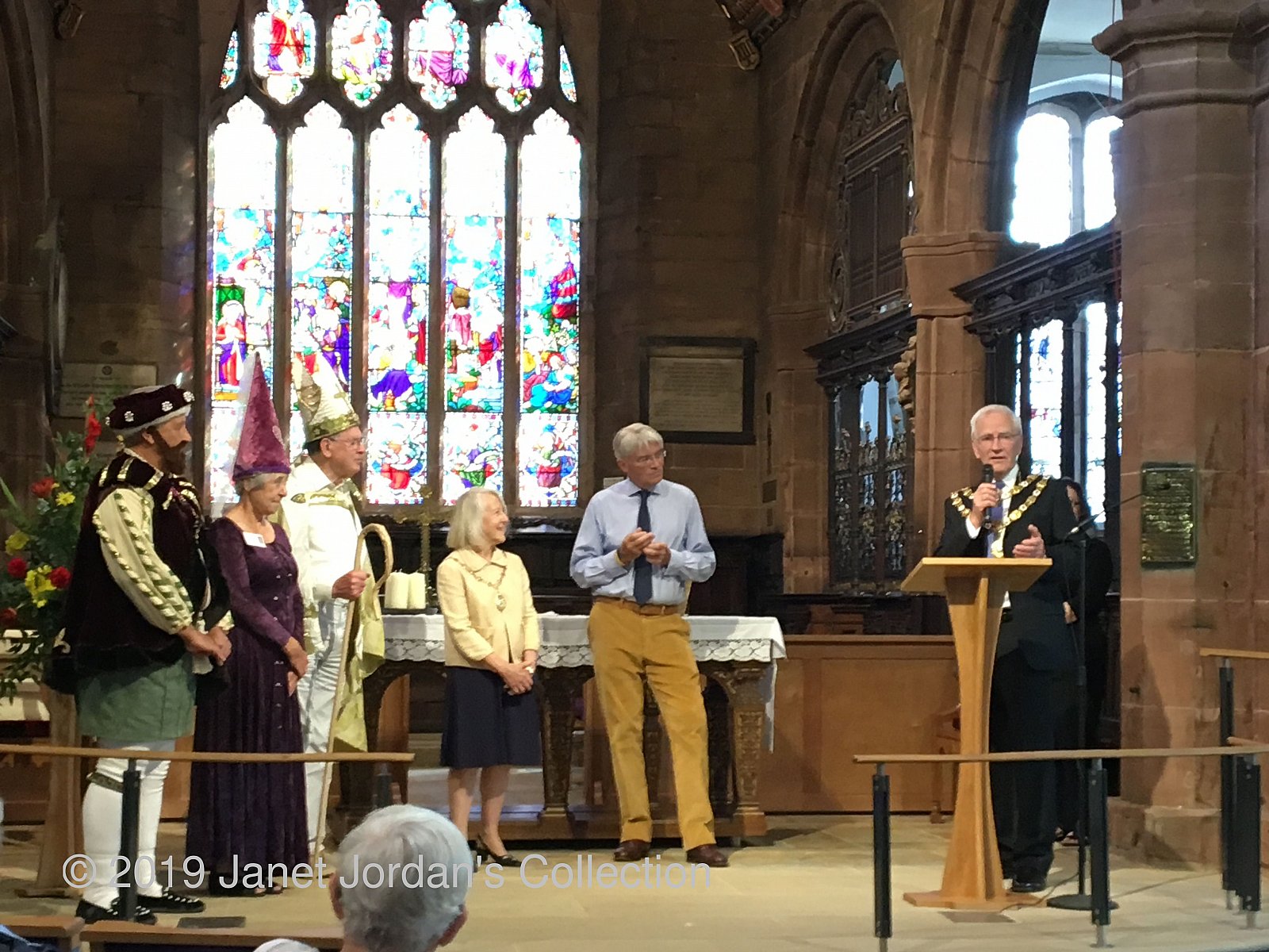 Lord Mayor, Bishop Vesey, Maid Marian and  King Henry VIII - Holy Trinity Parish Church Heritage Open Day 2019