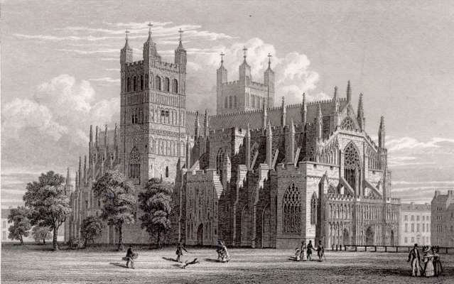 exeter_cathedral_nw_view_w_deeble_after_r_browne_1830